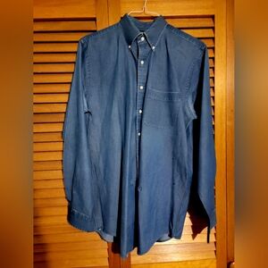 Lands' End Men's Dark Navy Button-Down Shirt